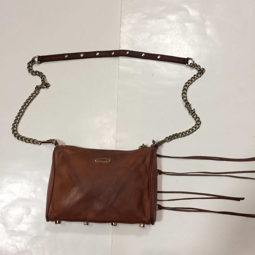 Rebecca Minkoff Leather Moto Chain Crossbody Bag